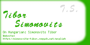 tibor simonovits business card